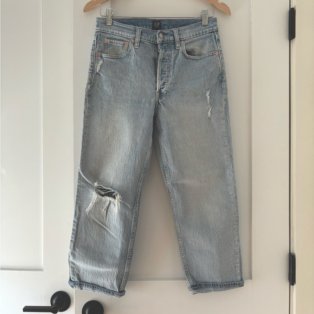 GAP High Rise Cheeky Straight Jeans Size 28P